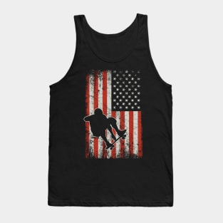 USA Flag Skateboarding Tank Top